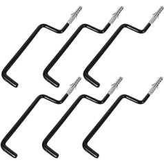 Kisangel Pack of 6 Skateboard Wall Hooks for Household Heavy Duty Storage Metal Hooks Garage Metal Hooks