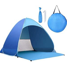 Kratax Pop Up Beach Tent for 1-3 Person UPF 50+ Waterproof for Family Camping Fishing Picnic Beach