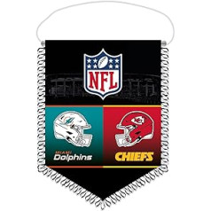 Lieliska zīmola NFL Frankfurtes spēle 21 x 28 cm Vimpelis Dolphins pret Chiefs