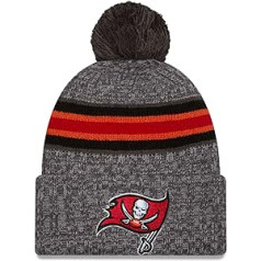 New Era NFL TAMPA BAY BUCCANEERS Oficiālā 2023. gada Colorway Grey Sideline trikotāžas ziemas cepure, pelēka