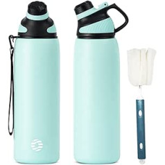 Fjbottle nerūdijančio plieno sportinis vandens butelis su magnetiniu dangteliu 1 l, 800 ml, 600 ml, 400 ml, nepraleidžiantis BPA vaikiškas butelis - tinka gazuotiems gėrimams, dviračio vandens butelis, terminis