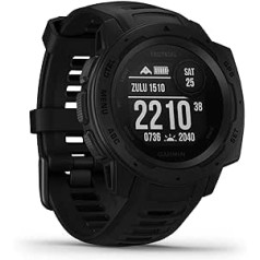 Garmin Instinct ūdensizturīgs GPS viedpulkstenis ar sporta/fitnesa funkcijām, plaukstas locītavas pulsometrs, fitnesa izsekotājs un viedtālruņa paziņojumi, daudzi modeļi, no kuriem izvēlēties.