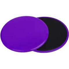 LOVIVER 2 Pack Core Sliders Fitness Discs for Back, Hip and Leg Exercises, Fitness Equipment, Abdominal Workout Equipment, Yoga, Purple