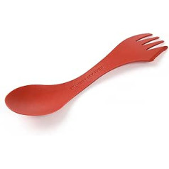 Light My Fire Spork oriģinālie kempinga galda piederumi - āra galda piederumi līdzi lietošanai - 17 cm BPA nesaturoši organiskās plastmasas galda piederumi ceļā - sarkani - atkārtoti lietojami galda piederumi līdzi ņemšanai - āra Spork ar na