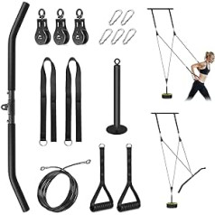 Cable Pull Fitness Cable Lat Pull Fitness Bicepss Muguras trenēšanas ierīce DIY Kabeļu skriemeļu sistēma Lat Pull Machine Roku spēka treniņš Mājas trenažieru zāles treniņu aprīkojums