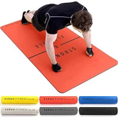 Liels vingrošanas paklājiņš - īpaši plats un īpaši biezs jogas paklājiņš (183cm x 80cm x 10mm), TPE fitnesa paklājiņš ar bezmaksas pārnēsāšanas siksnām, lieliski piemērots HiiT mājas treniņiem un pilates - 