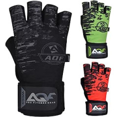 AQF Fitness Gloves Treniņu cimdi ar 50 cm plaukstas pārsējiem Atbalsts kultūrisms un sporta zālē vīriešiem un sievietēm