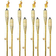 ambientair Bamboo Torches for Christmas, Birthday, Wedding or the Garden in Summer. Includes Oil Tank Pack of 40, 150 cm