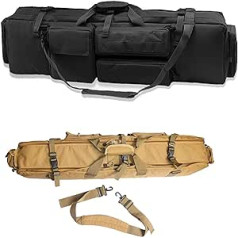 XVBVS Dubultās šautenes soma, taktiskā ieroča soma, šautenes pistoles pārnēsāšanas soma, šaujamieroču uzglabāšana un transportēšana, medību šautenes soma, mīksta polsterēta taktiskās šautenes mugursoma