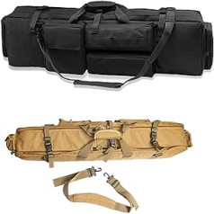 XVBVS Double rifle case, tactical weapon bag, rifle gun carry bag, storage and transport of firearms, hunting rifle bag, soft padded tactical rifle backpack