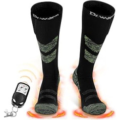 Heated Socks Men Women 7.4 V 2600 mAh Electric Rechargeable Battery Socks, Winter Cotton Socks, Foot Warmer for Skiing, Cycling, Fishing, Hunting