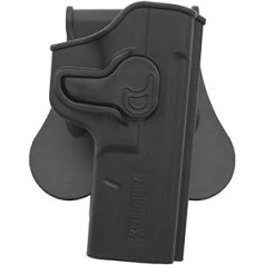 Amomax Airsoft Paddle Hard Shell Holster for Cyma cm.127 AEP Series, Black [AM-C127]