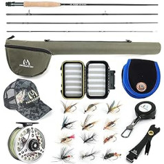 sprinton Maximumcatch Extreme Fly Rod Combo 3/4/5/6/7/8wt Fly Rod un Fly Reel komplekts ar piederumiem