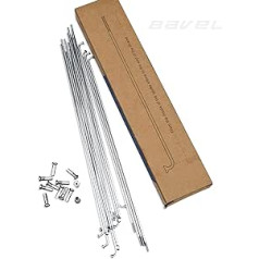 BaveL 36gab 14G J Bend nerūsējošā tērauda velosipēdu spieķi (91mm-210mm) Velosipēdu spieķi ar misiņa sprauslām Kalnu velosipēdu spieķi nerūsējošais tērauds MTB E-Bike pilsētas velosipēdu nomaiņai/remontam