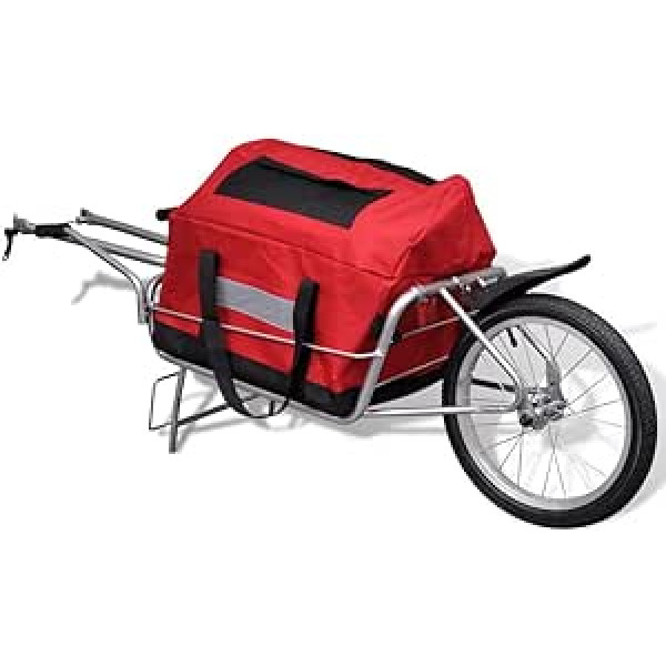 Gecheer transporta velosipēdu piekabe, 2-in-1 transporta piekabe, kravas piekabe, bagāžas ratiņi, ar uzglabāšanas somu, 143 x 42 x 41 cm