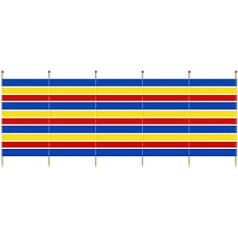 Yello WB068 1.5m 5 Pole Wind Break - Multicoloured, 150 x 371 cm