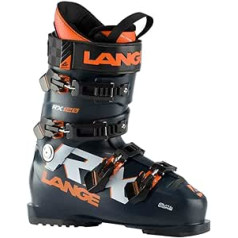 LANGE Rx 120 slēpošanas zābaki, melni/zili/oranži, 26,5 Mondopoint (cm)