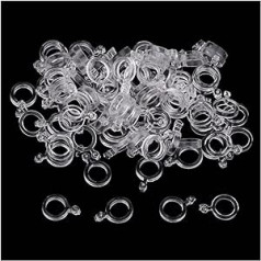 NINA NUGROHO 100 pieces 3 mm 5 mm 7 mm Carp Fishing Hair Rigs Bait Bands for Pellet Bander Worm Wild Fishing Cruise Grass Carp Sea Fish Outdoor Sports Fishing Equipment Accessories (Size: M)