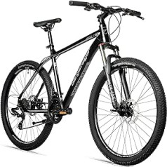 Bergsteiger Makalu 26 Inch Mountain Bike Aluminium, Suitable from 150 cm, Disc Brake, Shimano 21 Speed Gears, Hardtail, Boys' Bicycle and Men's Bicycle