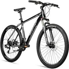 Bergsteiger Makalu 26 collu kalnu velosipēds alumīnijs, piemērots no 150 cm, disku bremzes, Shimano 21 ātruma pārnesumi, Hardtail, zēnu velosipēds un vīriešu velosipēds