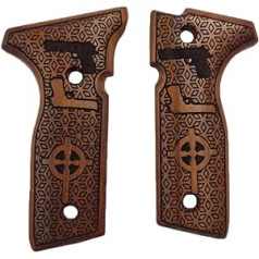 ZIB GRIPS Beretta Stoeger Grips pistoles rokturim, kas izgatavots ar rokām no riekstkoka rokturiem (ZIB-bs.03)