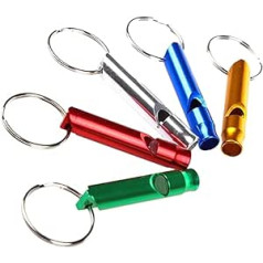 Outdoor Metall Multifunktions Pfeife Anhänger mit Schlüsselanhänger Schlüsselanhänger für Outdoor Überleben Notfall Mini Größe Pfeifen Geschenk (Farbe: 03)