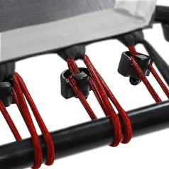 SportPlus gumijas virvju komplekts SportPlus fitnesa batutam, 36 gumijas virves ar stiprinājuma spailēm, dažāda cietība dažādiem lietotāju svariem