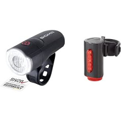 Sigma Sport - Aura 30 LED Bicycle Light 30 Lux StVZO Approved Battery-Operated Front Light Black