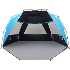 Easthills Outdoors Instant Shader Dark Shelter Pop Up Beach Tent, Sun Protection with UPF 50+ UV Protection for Kids and Family, Pacific Blue