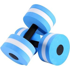 2 pieces water aerobics devices, dumbbells set, water dumbbells, water aerobics accessories, aquatic exercise dumbbells, water dumbbells swimming barbells, EVA foam dumbbell for aqua fitness,