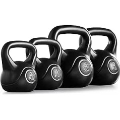 Yaheetech Kettlebell Set Fitness Swing Hanteles Plastmasas Svari Hanteles Spēka Treniņiem 2 līdz 8 kg