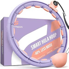 GATE FITNESS® Silent Smart Hula Hoop Pieaugušais svara zaudēšanai - Bez nokrišanas - Hoola stīpa ar nūjām | Iesācējiem un pieredzējušiem lietotājiem - Premium stīpa ar svaru