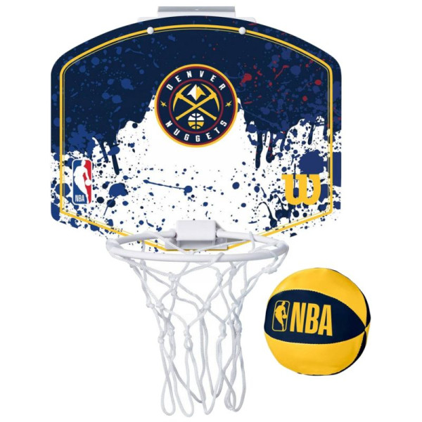 Мини-обруч Wilson NBA Team Denver Nuggets WTBA1302DEN / баскетбольный щит одного размера