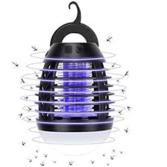 Elektriskais insektu iznīcinātājs, kempinga lampa divi vienā, moskītu slazds, ūdensnecaurlaidīga UV moskītu lampa, USB uzlādējama kukaiņu lampa lietošanai iekštelpās ārā, apgaismojums un odu iznīcināšana