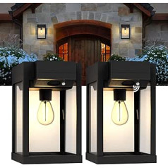 tekstap Outdoor Light with Motion Sensor, Solar Lights for Outdoor Wall, IP65 Waterproof Wall Light, Outdoor, 3 Modes Outdoor Wall Light, Warm Light Outdoor Lamp for Garden, Porch, Patio, Path,