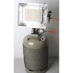 11 kg gas bottle heater 4.2 kW including piezo, hose, regulator and bottle key