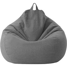 Bean Bag Chair Cover, Bean Bag Chair Sofa Couch Without Bean Bag Filling, Indoor and Outdoor Cover for Adults and Children for Indoor, Home, Living Room, 99.1 x 119.4 cm (Dark Grey)