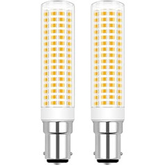 XIMNCHNI B15D LED spuldze silta balta 8 W 1200 LM lampa B15D aizstāj 120 W 100 W 80 W halogēna lampu, nav regulējama guļamistabas viesistabai, maiņstrāva 100-265 V, 2 gab.