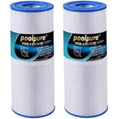 POOLPURE SPA filtro sūkurinės vonios filtro keitimas, skirtas Pleatco PRB50-IN, PRB501N, Unicel C-4950, Filbur FC-2390, 50 m² SPA filtro kasetė 5 x 13 (2 vnt.)