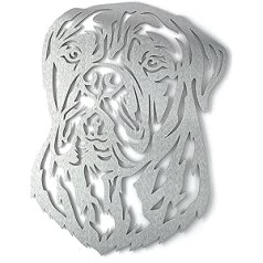 Image Industry Bullmastiff Gartenskulptur/Gartenornament/Rostiger Metallhunde/Metall-Gartenskulptur/Metallkunst (klein, 220 mm x 302 mm)