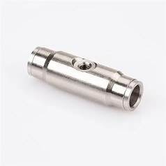 10 pieces 1/4 inch quick couplings, quick coupling for inserting water pipe fittings, 6.35 mm, straight connectors, quick coupling, press (size: one-hole connection)