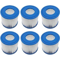 YanBan Swimming Pool Filter Cartridge Compatible with Best-Way 58381 Filter Pump, Pack of 6 Replacement Filters Compatible with Flowclear