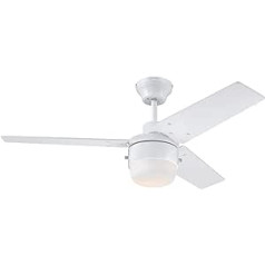 73042 Talia Modern 105 cm Ceiling Fan with Lighting by Westinghouse Lighting in White Finish with Opal Frosted Glass