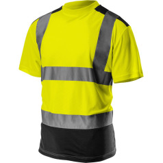 NEO Brīdinājuma T-krekls, tumšs dibens, dzeltens, XL izmērs