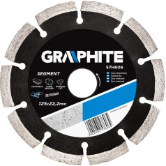 Graphite Dimanta disks 125 x 22,2 mm, segmentēts, lāzermetināts