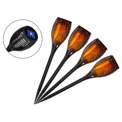 67-498# LED solar torch lamp 4 pcs