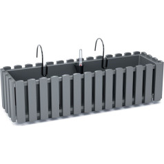 Balcony box with hooks Boardee Fencycase DDEF600W gray