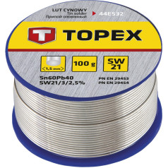 Topex Alvas lodmetāls 60% Sn, stieple 1,5 mm, 100 g