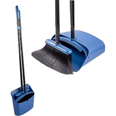 Jekayla Broom and Dustpan Set, Broom and Dustpan Combo with 137 cm Long Retractable Handle, for Household Cleaning