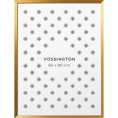 Vossington Picture Frame 60 x 80 cm Gold Modern Classic Design Poster Frame Large Frame for 1 Picture, Poster or Puzzle in the Format 60 x 80 cm (80 x 60 cm)